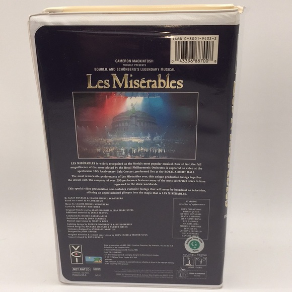 Les Miserables Musical In Concert VHS Video - Picture 3 of 11